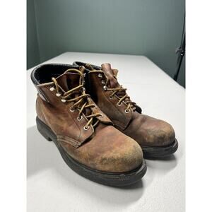 Redwing Womens Low Lace Up Western Vintage Leather Work Boot Size 7B